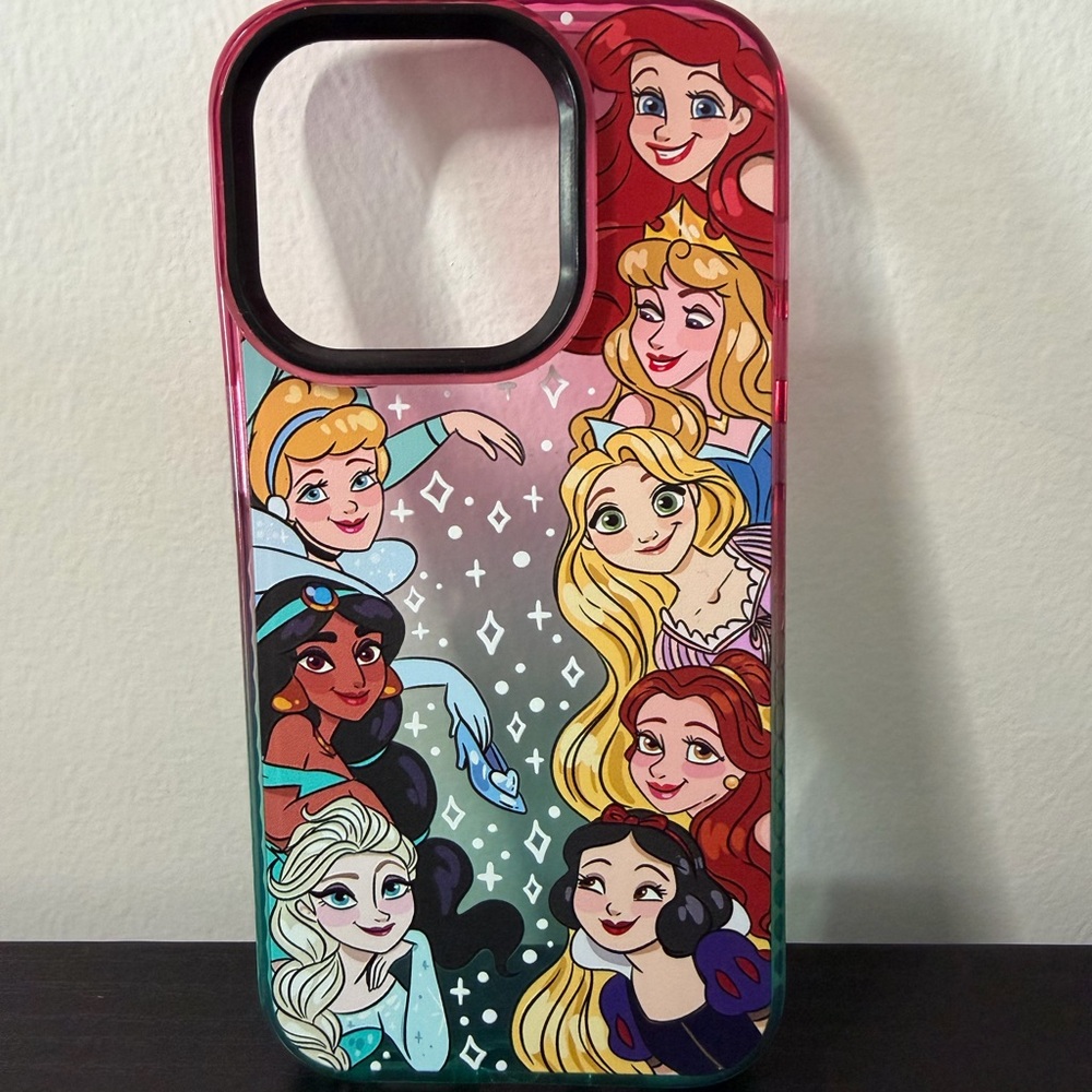 iPhone 14 Pro Disney Princess Phone Case - Multicolor